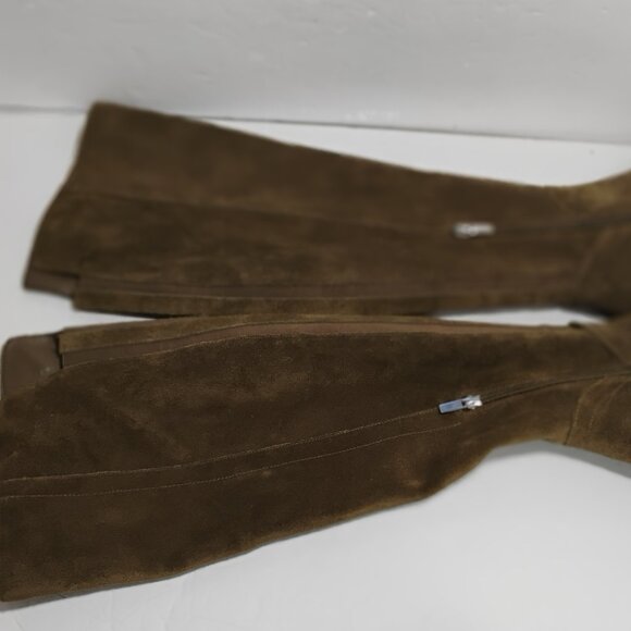 Marc Fisher WIDE CALF Suede Over the Knee Boots Womens 5M Green - Picture 4 of 15